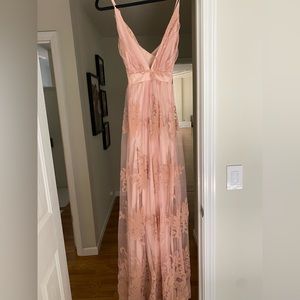 Blush Maxi Dress with Lace Detailing from VICI